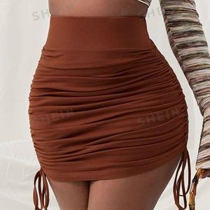SHEIN Slayr Wideband Waist Drawstring Side
Bodycon Skirt